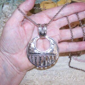 Vintage Silpada Sterling Silver Pendant - Unusual Circular Design